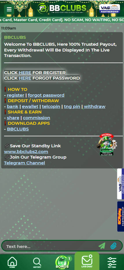 BBClubs - Live Chat - Lucky555s