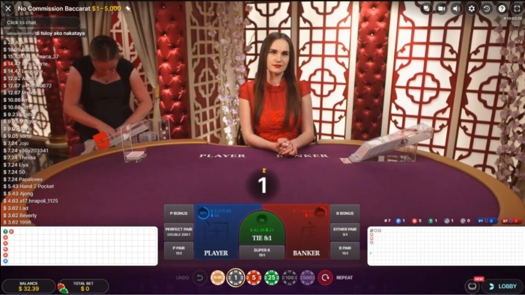 No Commission Baccarat - Game 1 - Lucky555s