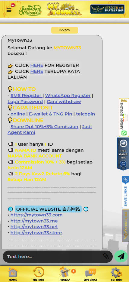 MyTown33 - Live Chat - Lucky555s