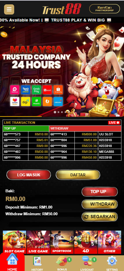 Trust88 - Homepage - Lucky555s