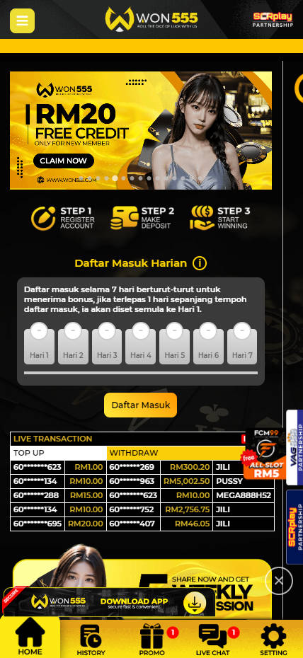 WON555 - Homepage - Lucky555s