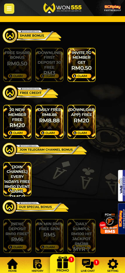 WON555 - Promotion - Lucky555s