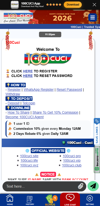 100Cuci - Livechat - lucky555s