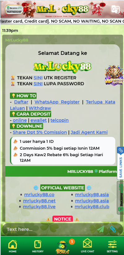 MrLucky88 - Livechat - lucky555s