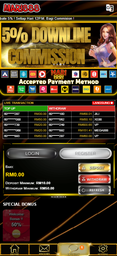 Mari888 - Homepage - lucky555s